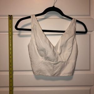 White Crop Tank Top